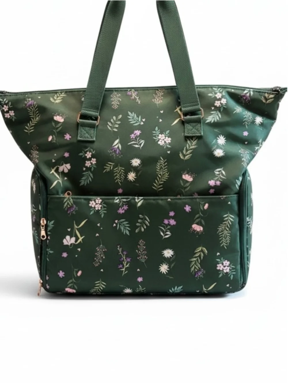 Sarah Wells Lizzy Pump Bag Tote “Olive You” Green Purple